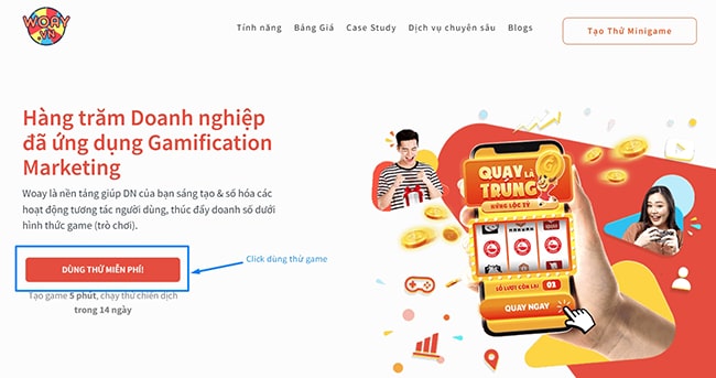 Tự tạo v&ograve;ng quay may mắn với Woay